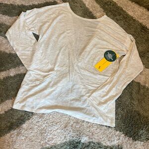 Lole Asset Chalk Heather Twist Back Long Sleeve Top